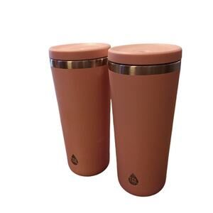 2 TAL Pink Stainless Steel‎ Insulated Straw Lid Water Bottles NO STRAWS 30oz USA